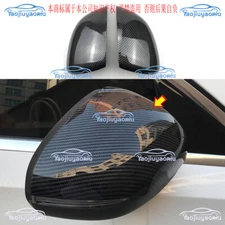 ABS Carbon Side Door Rearview Mirrors Cover Trim For Mercedes-Benz CLA 2020-2024