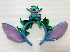 Tokyo Disney Resort Stitch Headband Plush Doll Stitch Jungle leaf Very Rare