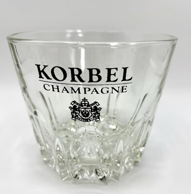 Glass Korbel Champagne Heavy Solid Crystal Ice Bucket New Year s Anniversary