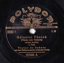 de Sabata. Kodaly (Dances from Galanta). Pol 67525-6 (2). NM(-)