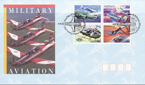 Australia 1996 - Aust Military Aviation Block of 4 PM RAAF Laverton 3027 Vic FDC