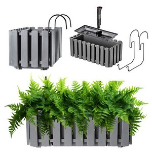 rollbare blumenkästen Rechteckiger Blumenkasten mit Rädern aus Fiberglas – Potflex main image 1
