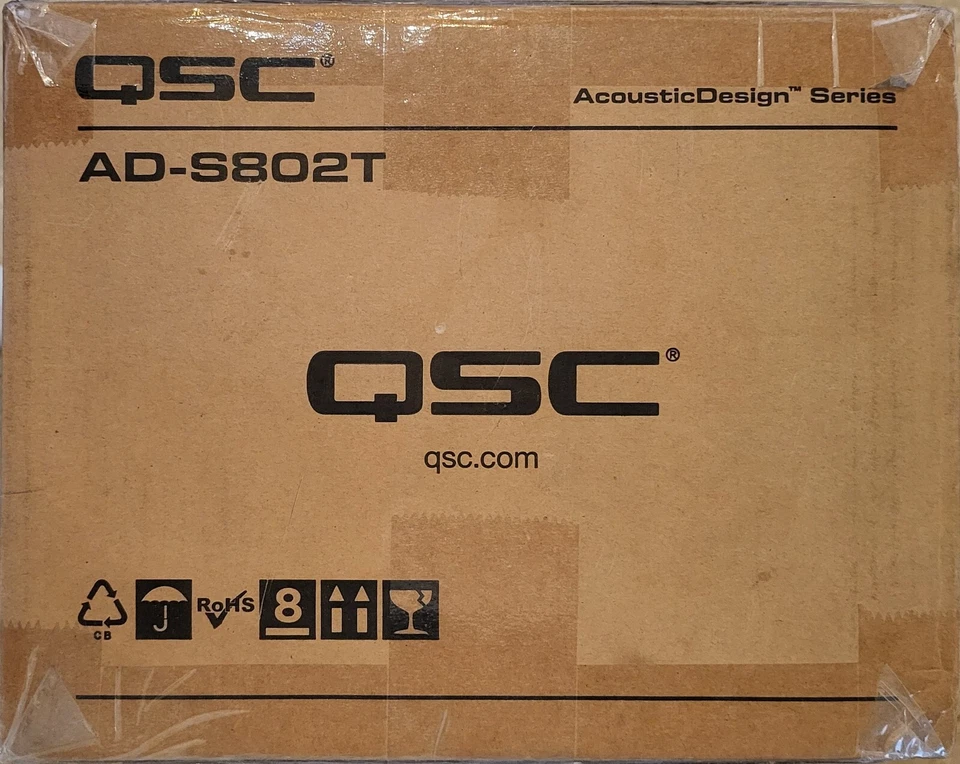 NEW QSC AD-S802T 60W 2" 8-Driver Column Surface-Mount LoudSpeaker - Black - Image 2 of 3