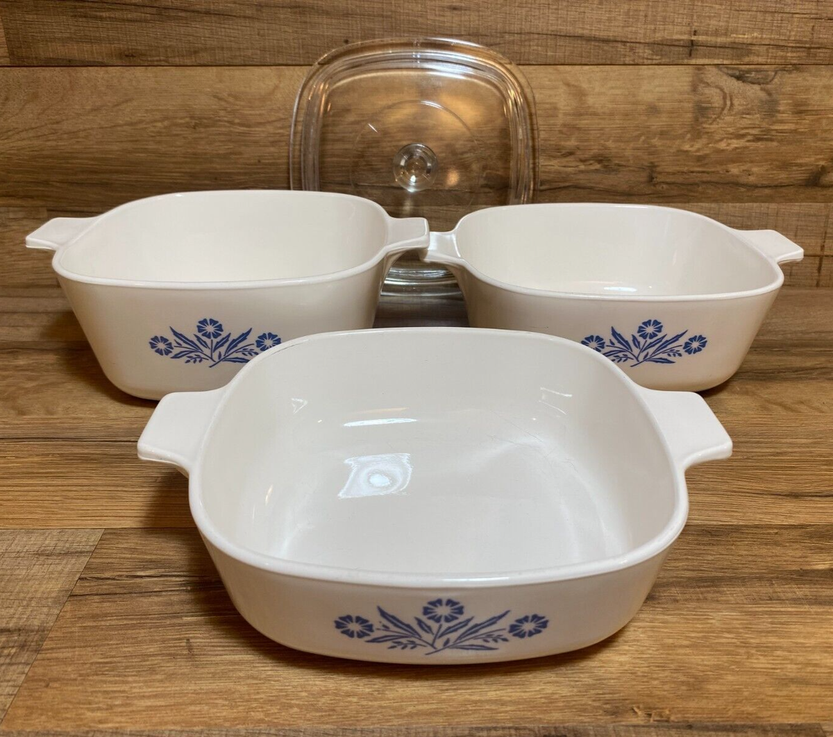 RARE VTG '59 PYROCERAM CORNING WARE BLUE CORNFLOWER B-8-12-27