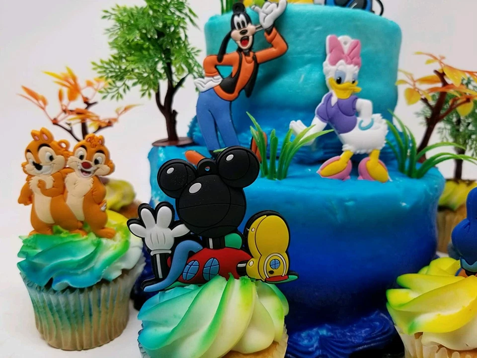 Juego de adorno de pastel de cumpleaños Mickey Mouse Clubhouse **NUEVO** Foto 4 de 4