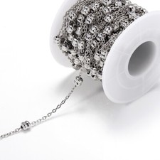 10meters/Roll Stainless Steel 4.5mm beads Link Chains for diy Jewelry Making