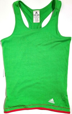 Extra 10% Off Adidas Climalite Marathon '10 Tank Top Women's Green USA Small