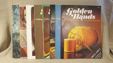 Viintage 8 Golden Hands knitting, dress making needlecraft guide magazine 1970's