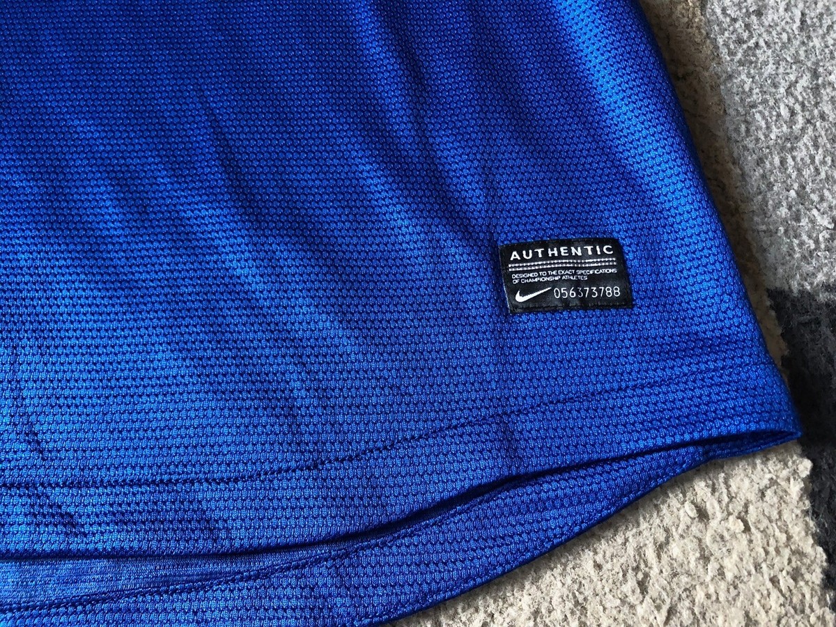 ルース FUTEBOL BEACH TEAM PRA SHIRT VII L BRAZIL Beach Soccer NIKE Football Shirt (Large L) RARE Blue