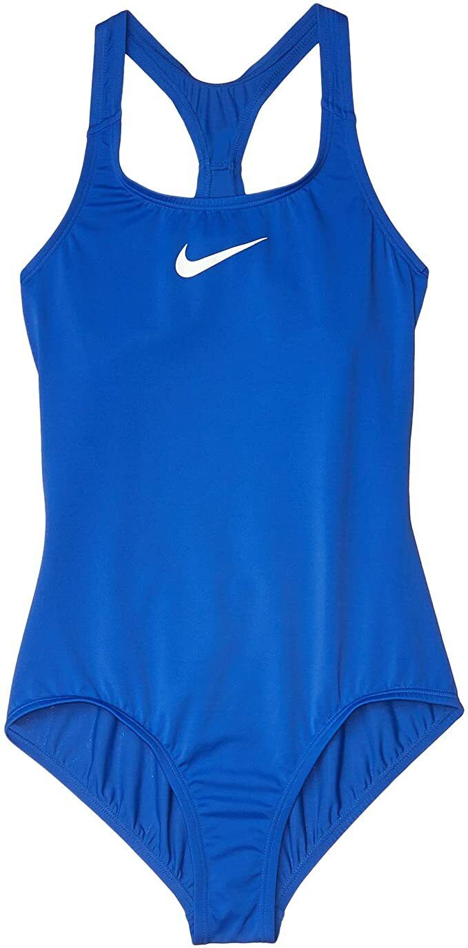 Nike Swim Girls' Rainbow Cloud Dye Crossback One Piece Game Royal