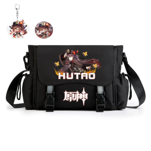 Genshin Impact HuTao Cosplay Satchel Travel Bag Shoulder Anime Messenger Bag - 第 1/5 張圖片