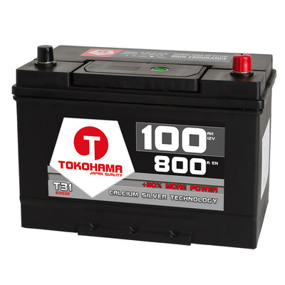 Asia Autobatterie 12V 100Ah +Plus Pol Rechts Batterie Starterbatterie ...