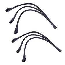 3 Way 4 Pin PWM Fan Splitter Cable,12 inch PC Fan Extension Cable, CA PWM Fan