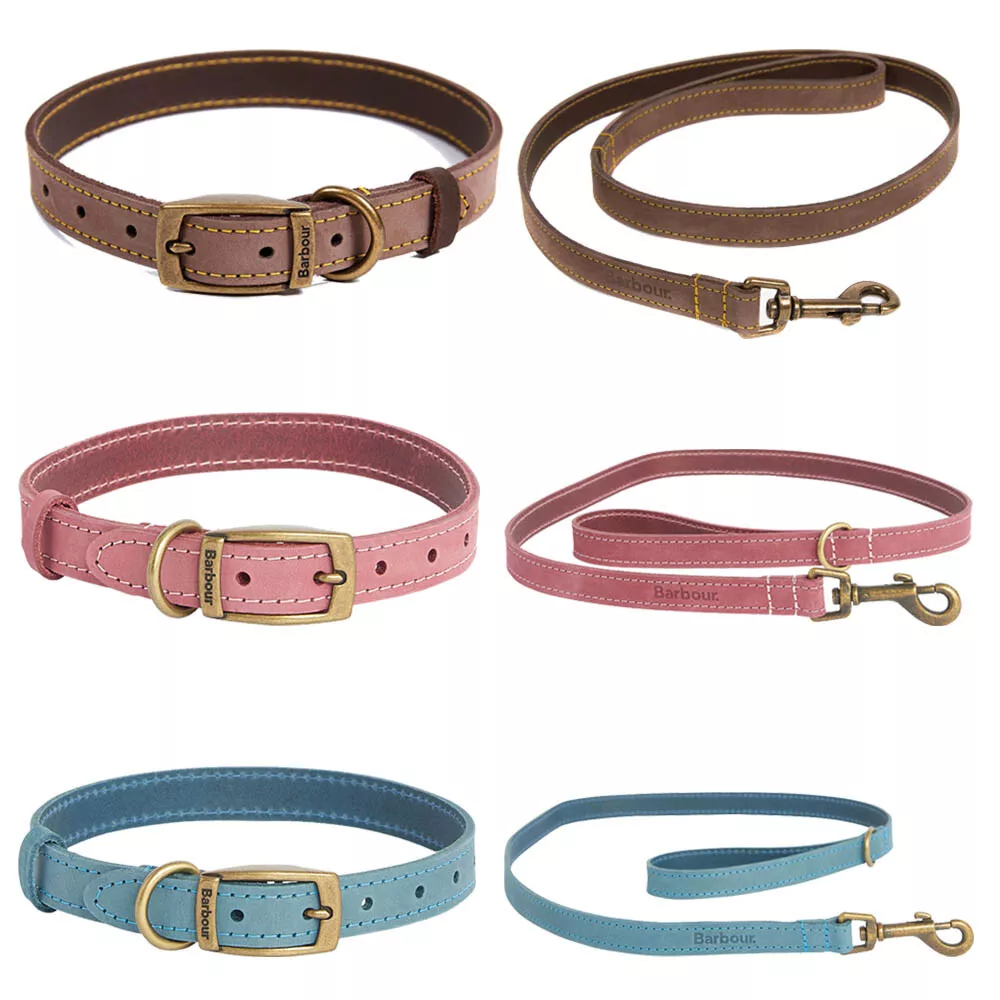 Barbour dog best sale collar and lead