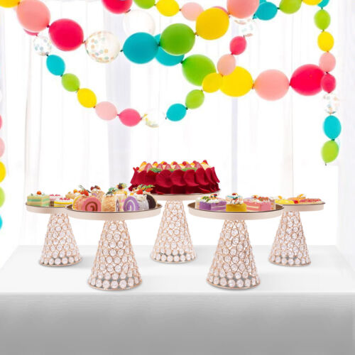 Cupcake Dessert Display Holder Cake Stand for Wedding 5-Piece Set New Golden