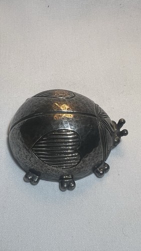 Reed & Barton Ladybug Beatle Music Box Silver plated. - Picture 3 of 4