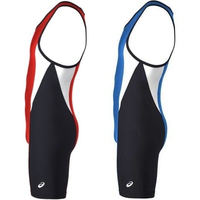 ASICS Wrestling Singlet Red Blue Set Official Match Uniform Japan