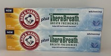 2 Pack ARM & HAMMER Whitening Toothpaste + Therabreath, Icy Mint, 5.5 oz