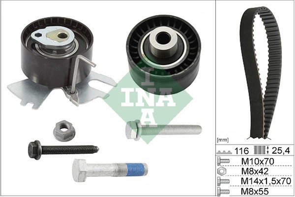 Schaeffler INA Zahnriemensatz 530 0558 10 FüR Ford Peugeot Toyota Fiat DS Galaxy-image