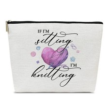 Crochet Gifts Makeup Bag, Knitting Gifts for Women Lovers Crocheters, If I'm ...