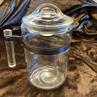 Vintage Pyrex Flame wear Coffee Pot With Lid - No Chips