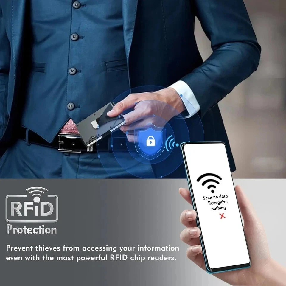 The Ridge Style Titanium Wallet with RFID Blocking Card Slots, Money Clip Usa - Image 4 of 4