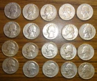 20 Washington silver quarters 90%silver - Lot 6