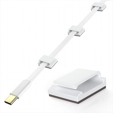 AGPTEK Cable Clips White Self 13 x 16 x 7 mm / 0.5 x 0.6 x 0.25 inches,