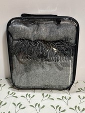 Farridoro Wool Throw Blanket 53 x 70 inches - Light Grey - Spencer & Whitney