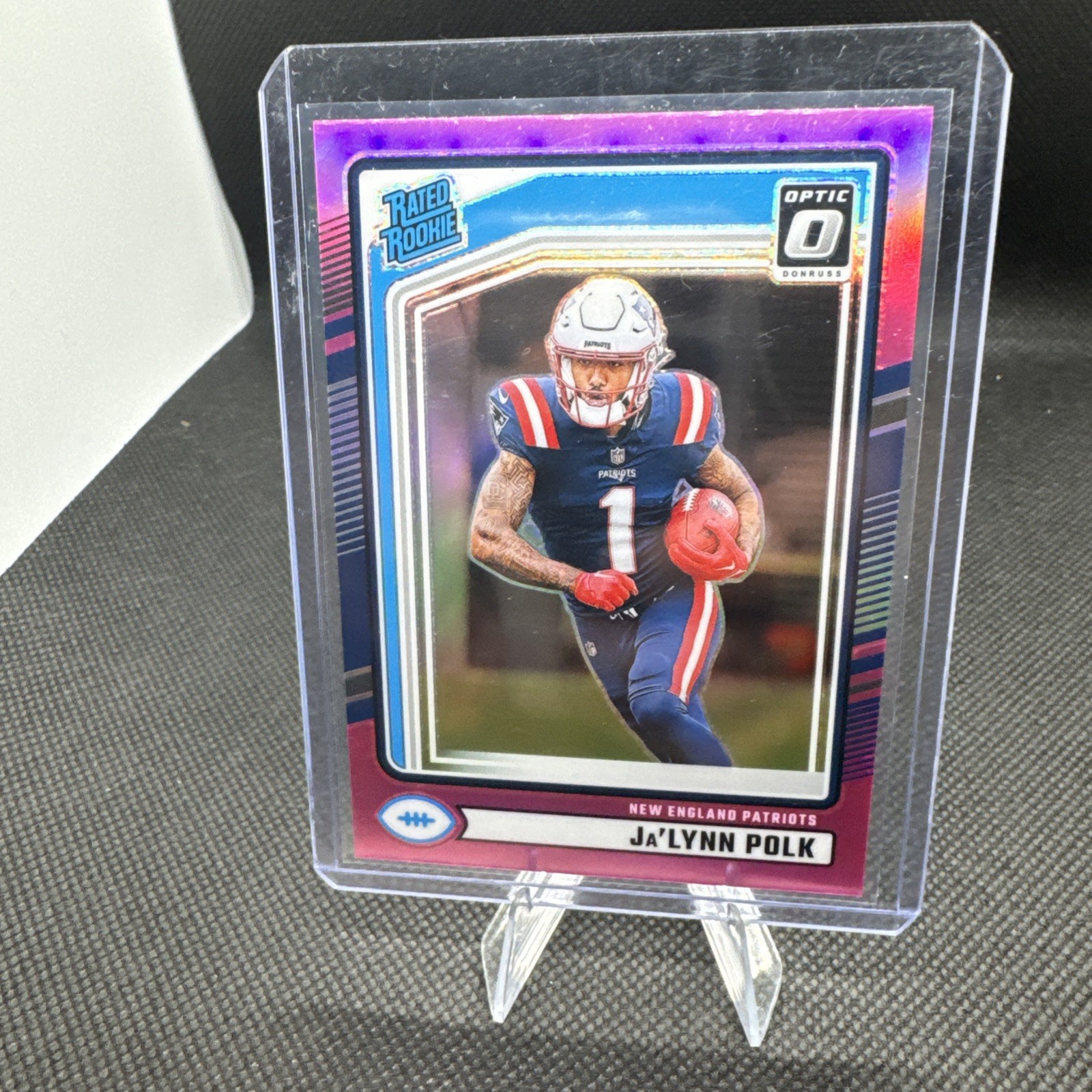 2024 Panini Donruss Optic - Rated Rookie Ja'Lynn Polk #240 Pink Prizm (RC)