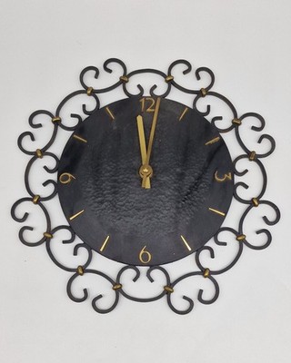 Vintage | Schmiedeeisen | Wanduhr | Junghans | Design 70er Jahre