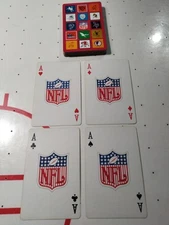 1963 Stancraft Playing Cards Complete Set Of 4 Aces Football Red Back NRMT