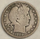 1909 O Barber Half Dollar - 90% Silver