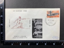 Russia Fencing Team 1960 Rome Olympics Filagrano Gold Medal Cachet Cover
