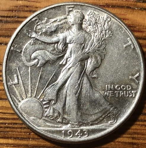 1943 P Walking Liberty Silver Half Dollar - X Fine Quality Coin - FREE SHIPPING