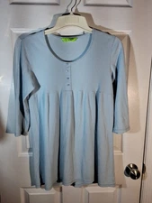 French Dressing Intimate Co. Womens Lounge Top Babydoll Sz M Waffle Knit READ