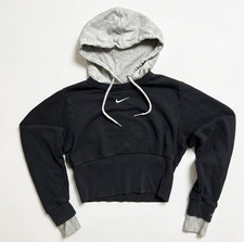 Nike Cropped Hoodie Black/ Gray Women s Size Small