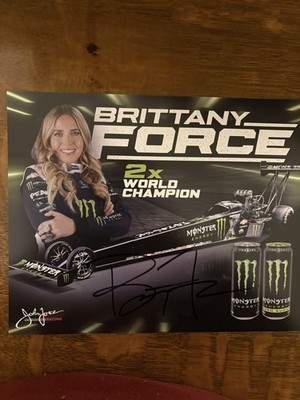 Brittany Force Signed  8 X 10 Card Nhra Drag Racing Autographed 2023 #1