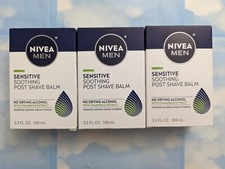 LOT 3 NIVEA MEN SENSITIVE SOOTHING POST SHAVE BALM CHAMOMILE 3.3 FL OZ