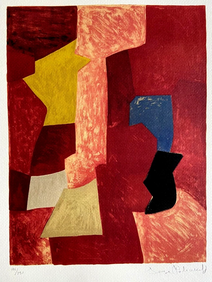 Litografía Serge Poliakoff Museo MOMA CERTIFICADO DE AUTENTICIDAD firmada operación numerada a lápiz lápiz lápiz Foto 2 de 4