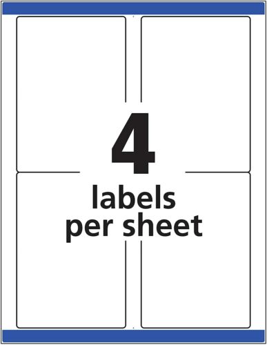 Avery TrueBlock Laser Shipping Label 3 1/2" x 5" (5168) PICK YOUR OWN # OF LABEL - Picture 2 of 14