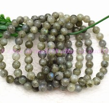 Wholesale 6 Pcs Natural Labradorite Bracelet 8mm 7.5  Healing Energy Crystal