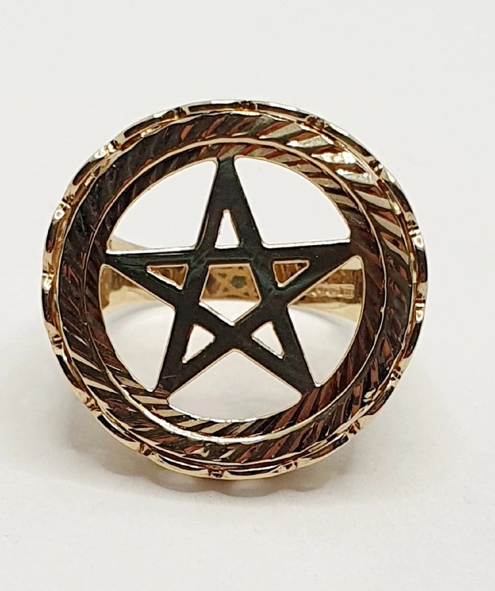 Gold pentagram deals ring