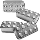 12 Pc Tin 1 oz Silver Building Block Bullion Bars Monarch Precious Metals