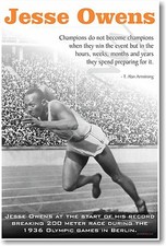 Jesse Owens - NEW Famous African American Athlete Quote POSTER