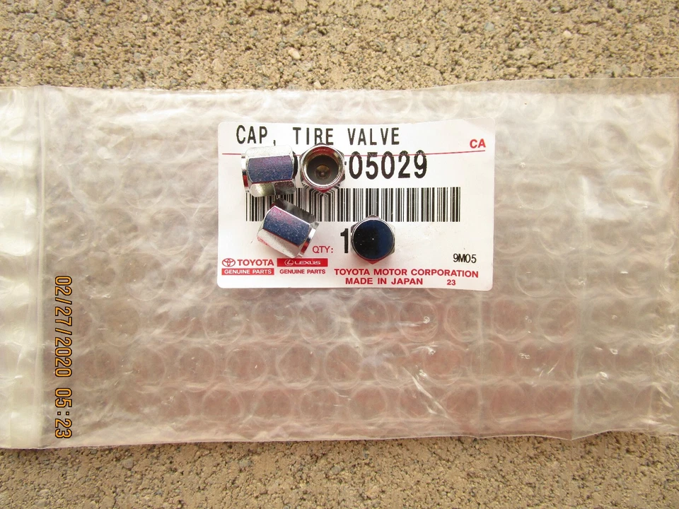 FITS: 06 LEXUS RX330 TIRE VALVE STEM CHROME CAP OEM QTY = 4 BRAND NEW - Image 2 of 2