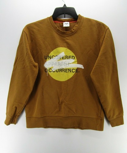 Zara Sweatshirt Men Large Brown 