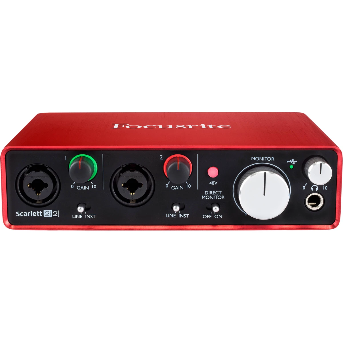 Focusrite Scarlett 2i2 (4ta Generación) Interfaz de Audio USB-C