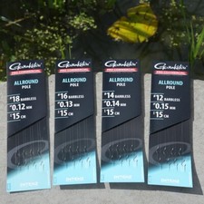 Gamakatsu Pro Commercial ALLROUND SPADE Hooks to Nylon - Ready tied Hooklengths