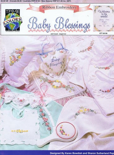 Baby Blessings Ribbon Embroidery Pattern Book Beginner - Picture 1 of 8